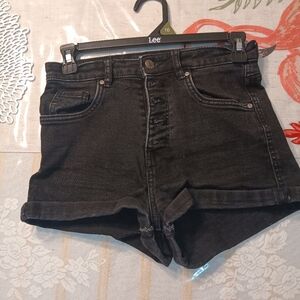 Black Denim Women's Shorts